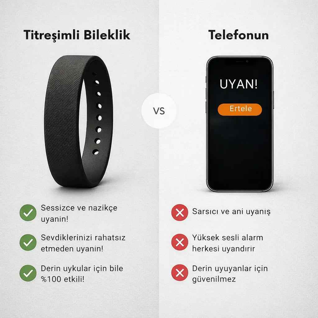 Titreşimli Akıllı Alarm Bileklik (E-Kitap Hediye)