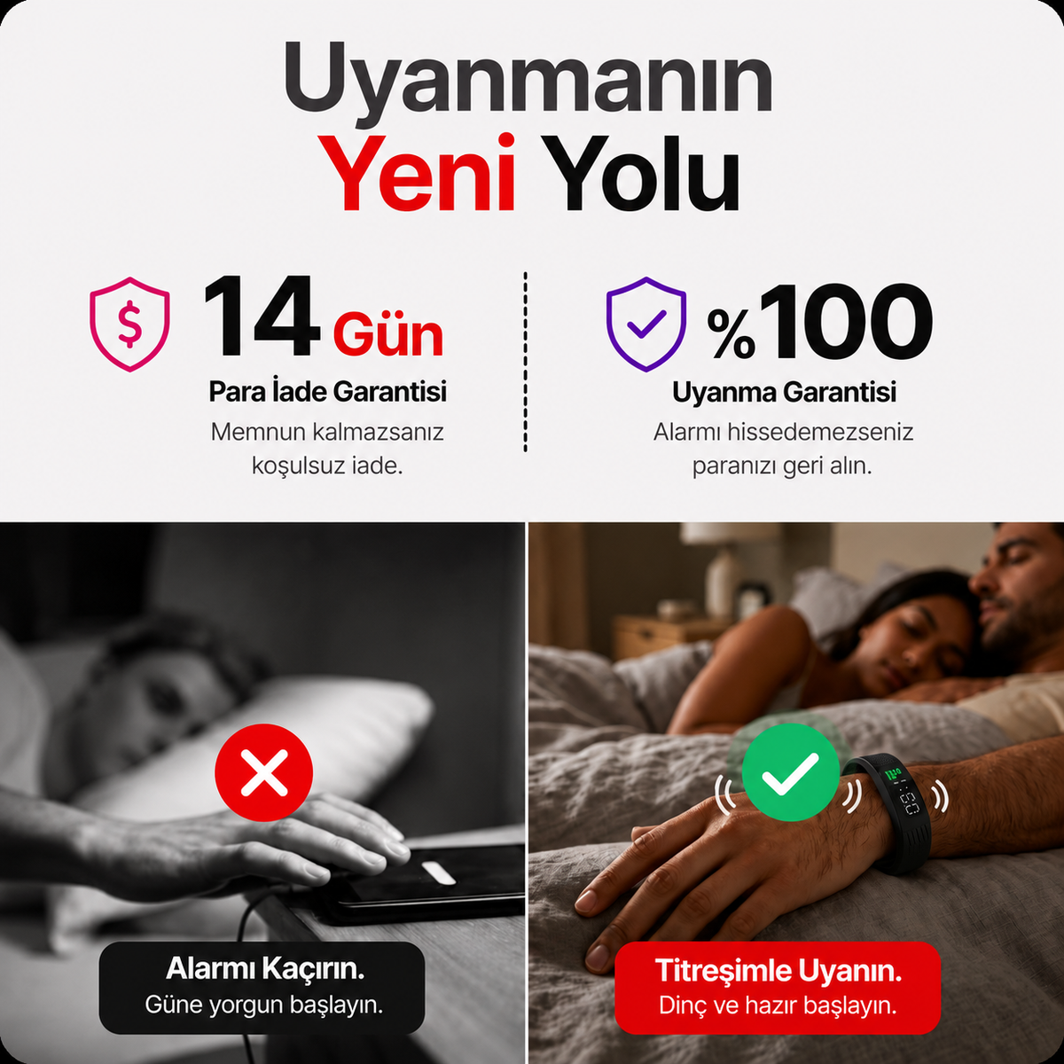 Titreşimli Akıllı Alarm Bileklik