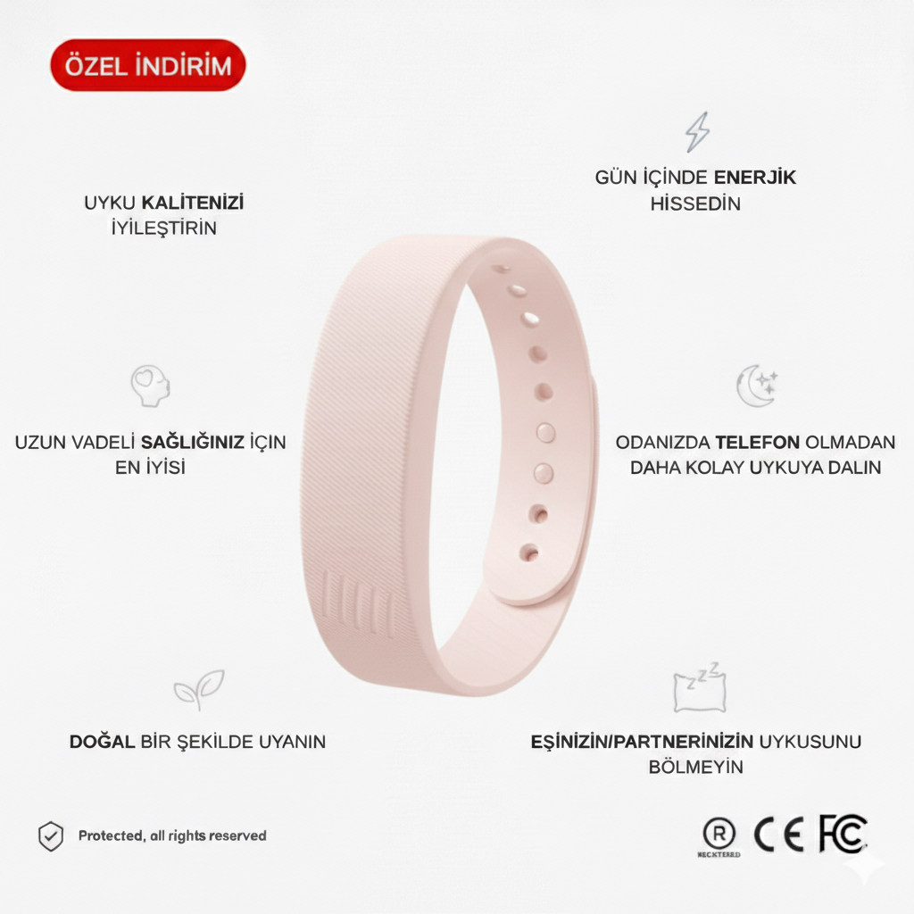 Titreşimli Akıllı Alarm Bileklik (E-Kitap Hediye)