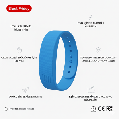 Titreşimli Akıllı Alarm Bileklik (E-Kitap ve Uyku Bandı Hediye)